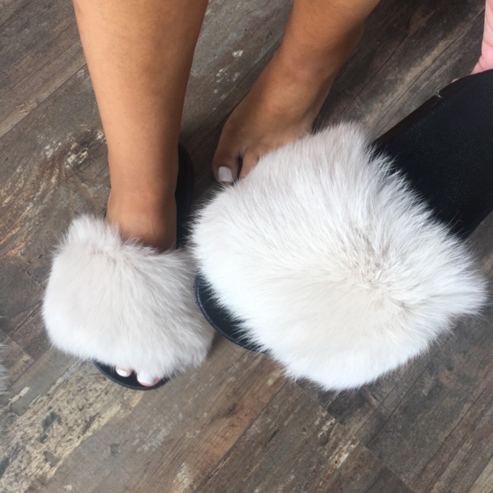 🎉Host Pick🎉 NEW! Real Fox Fur Slides / Slippers - Picture 7 of 8